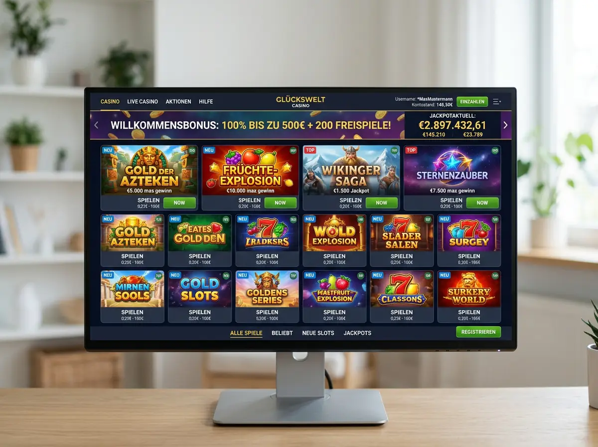 Spieleauswahl bei Davinci Gold
